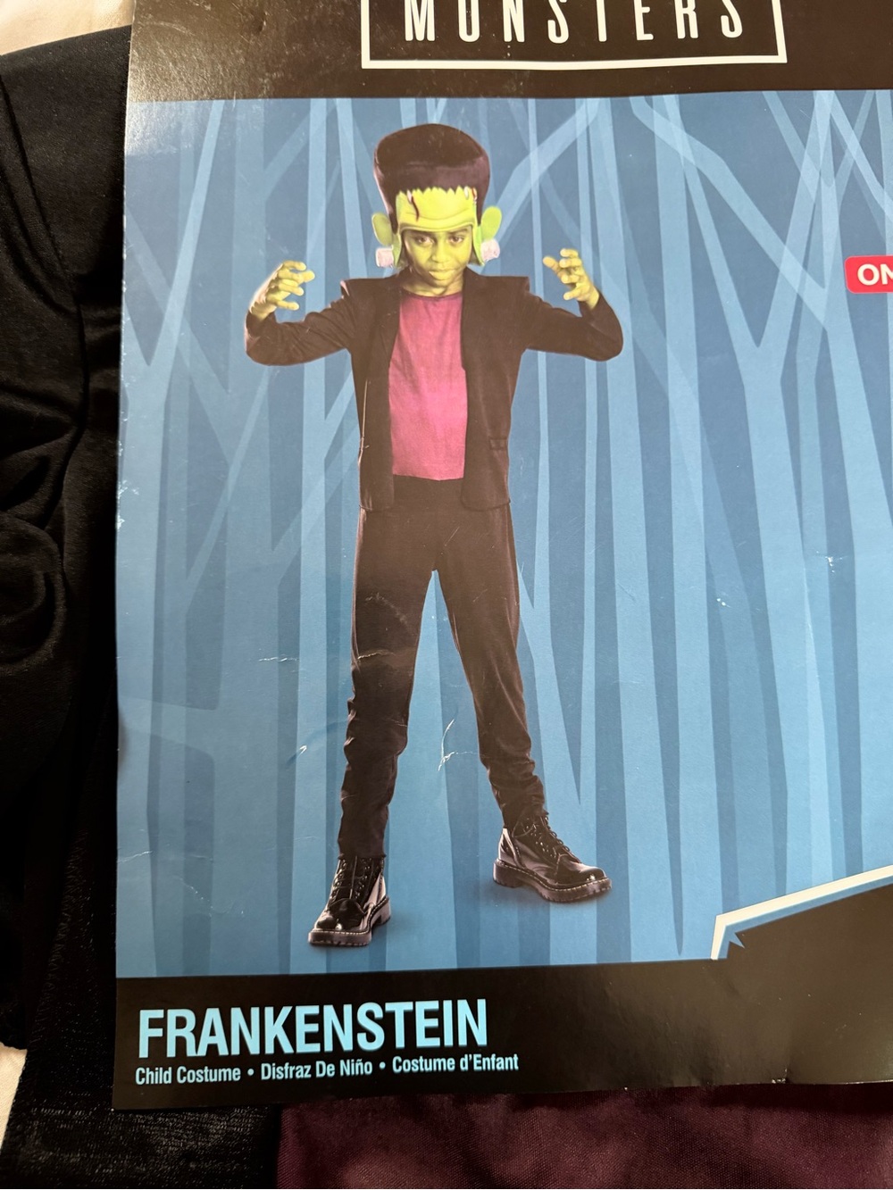 Frankenstein Kids Costume - Green & Black S/P (4-6)
